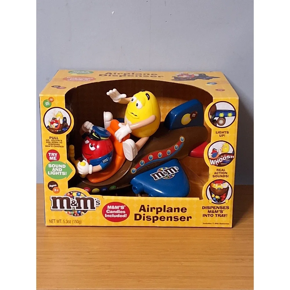 M&M's Airplane Dispenser Red and Yellow Characters Sound and Lights 2012 New